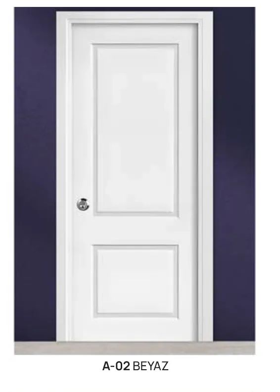[MODEL A-02 (AMERICAN)] A-02 White American Interior Door, Standard Dimension (10cm)