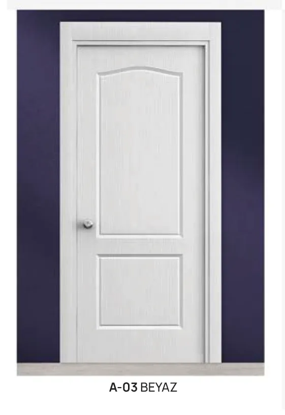 [MODEL A-03 (AMERICAN)] A-03 White American Interior Door with Raised Panels (10cm)