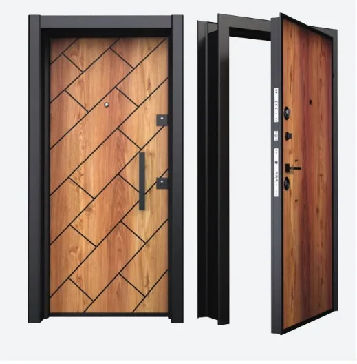 BRG-1724 Laminox Series Wood-Look Geometric Exterior Door