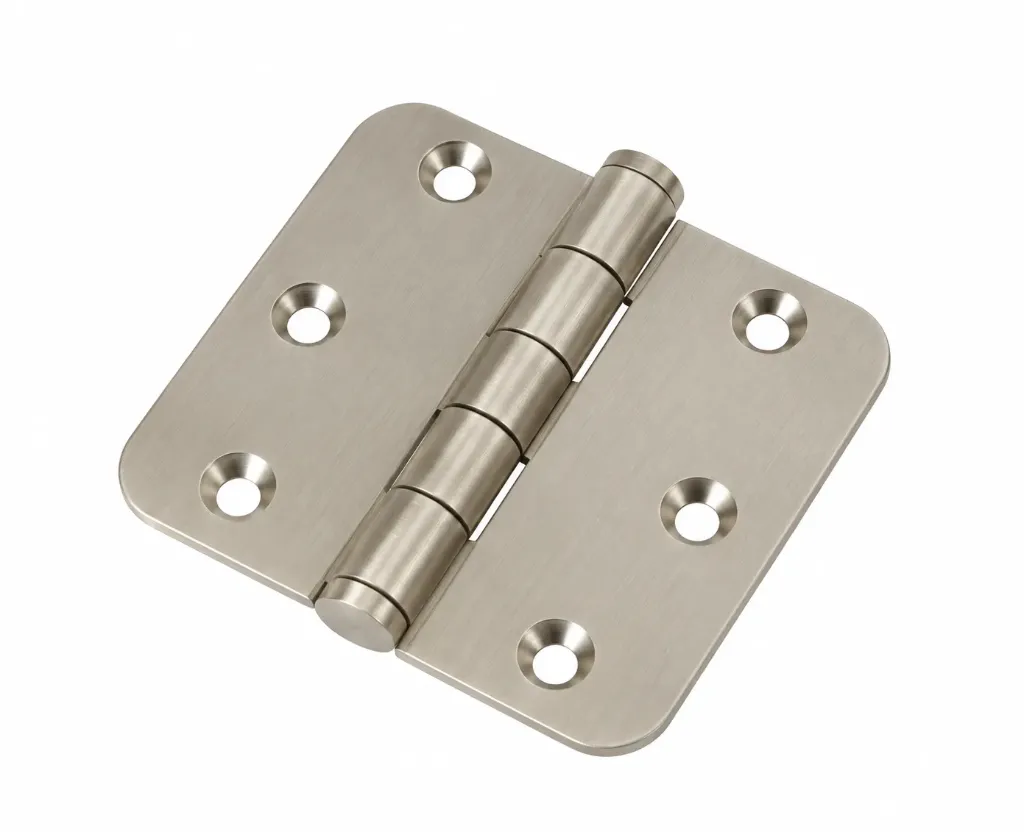 [AR-C104-01] Charnière universelle en acier avec revêtement satiné (75 x 75 x 2 mm, Coin ovale)