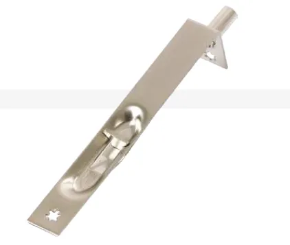 [AR-KSC120-01] Verrou coulissant en acier ton argenté (8 cm)