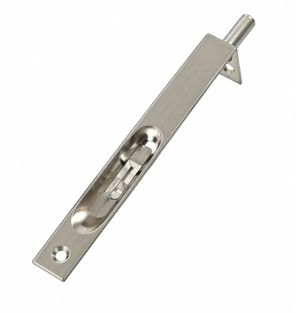 [AR-KSC120-01] Verrou coulissant en acier ton argenté (8 cm)