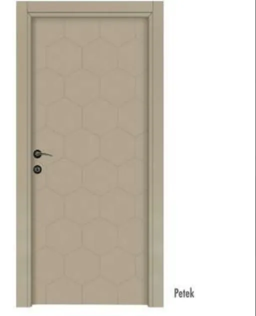 Petek Beige PVC Interior Door with Honeycomb-Pattern Panel (10cm)