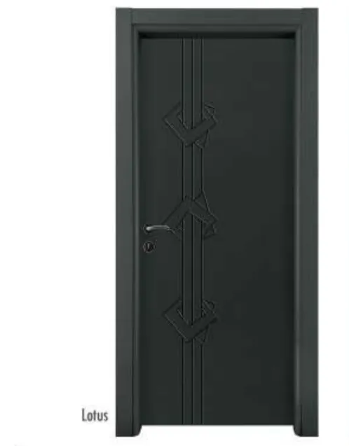 Lotus Dark Grey PVC Interior Door with Geometric Panel Design (10cm)