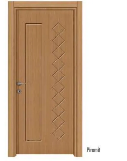 Piramit Light Wood-Look PVC Interior Door with Diamond Pattern (10cm)