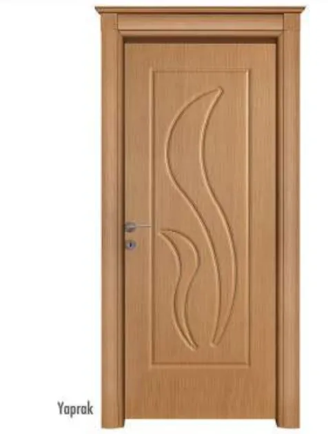 Yaprak Wood-Look PVC Door with Raised Leaf Design