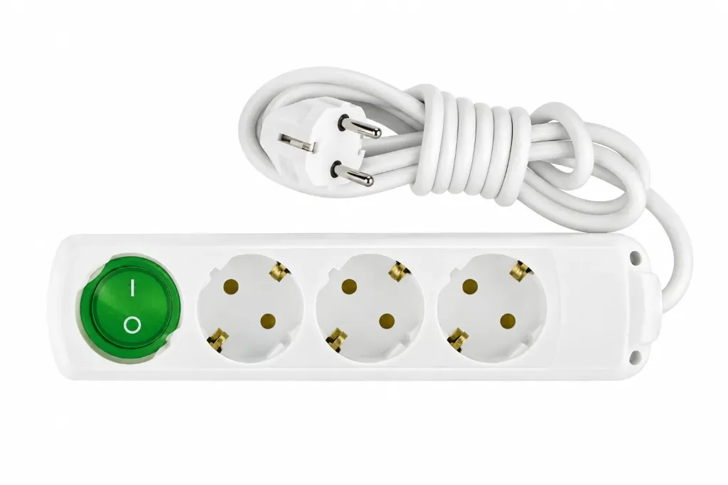 Bloc multiprises 4 prises sans terre avec cordon de 2 m