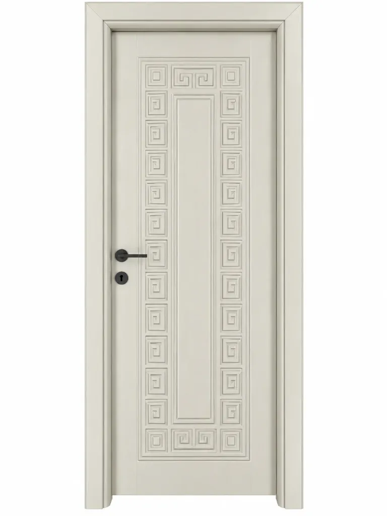 Osmanli PVC Interior Door with Geometric Raised Panel (10cm)