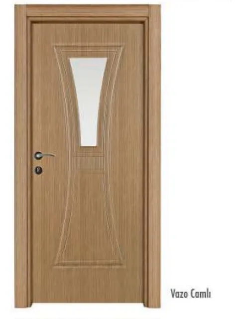 Porte intérieure en PVC vitrifiée effet bois Vazo (10 cm)