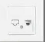 [93XX2106] Numeris White Single CAT3 Phone Socket