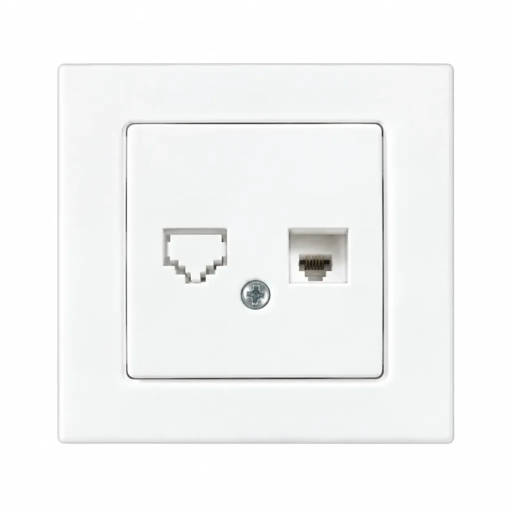 [93XX2106] Prise téléphonique simple CAT3 Numeris blanche