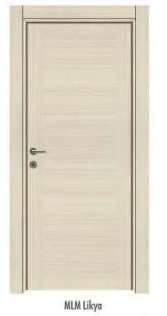 Porte intérieure mélaminée effet bois clair Likya (10 cm)