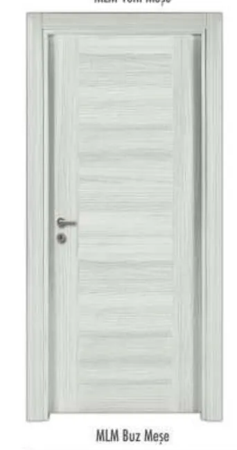 Porte intérieure mélaminée Ice Oak avec panneau effet bois (10 cm)