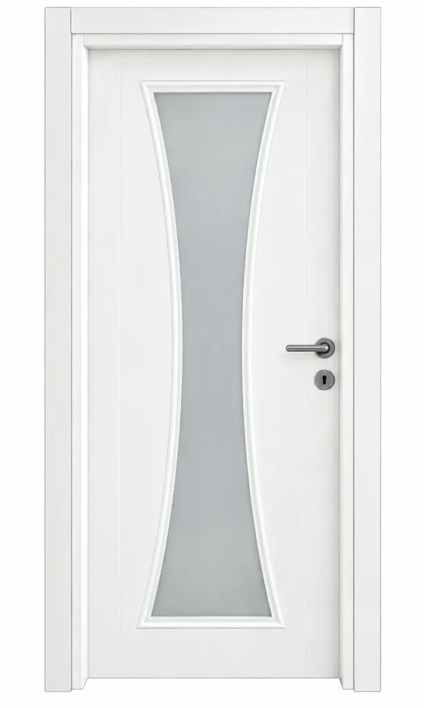 Hourglass White Glazed Interior Panel Door (209x86, 10cm)