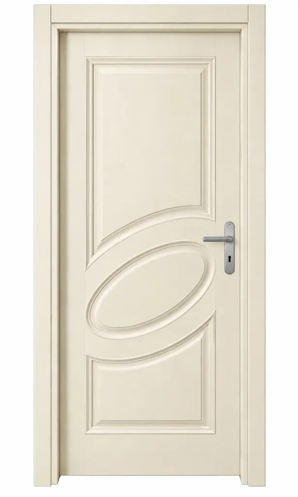 Erciyes Cream Interior Panel Door with Curved Oval Detail (10cm)