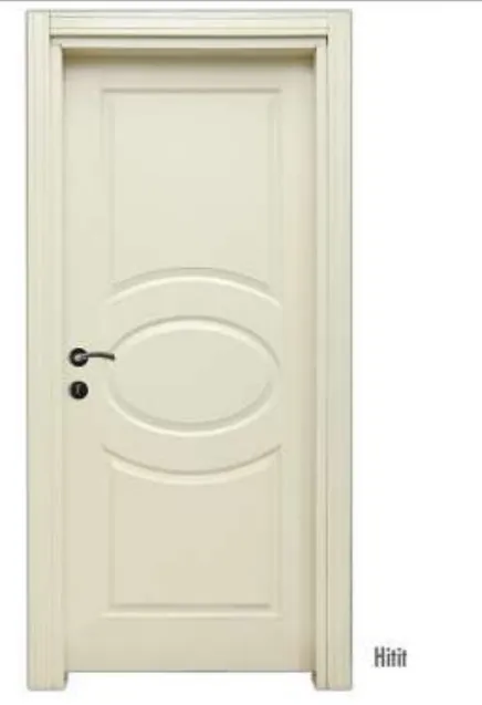 Hitit Cream Panel Interior Door with Oval Moulding (10cm)