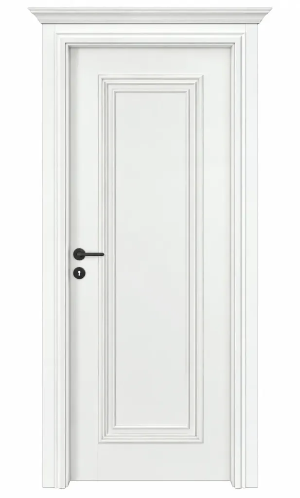 White Lacquer Single Raised Panel Molded Door (10cm)