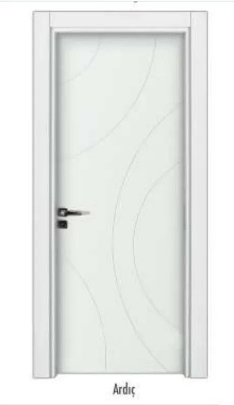 Porte laquée blanche Ardic avec design en ligne courbe (10 cm)