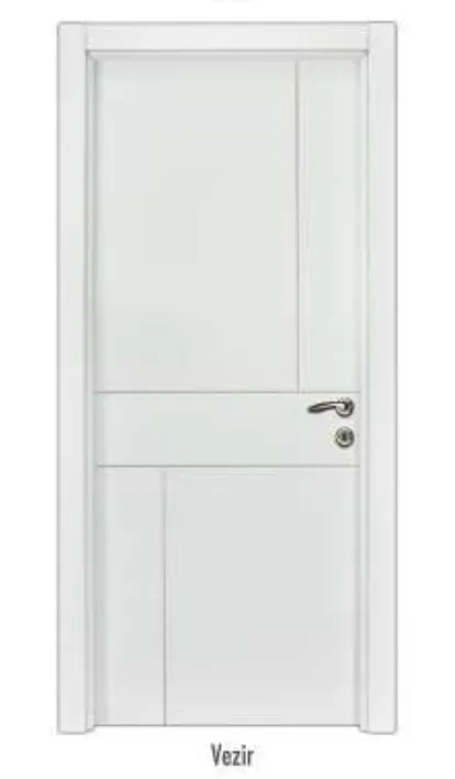 Porte intérieure Vezir laquée blanche avec design à panneaux (10 cm)