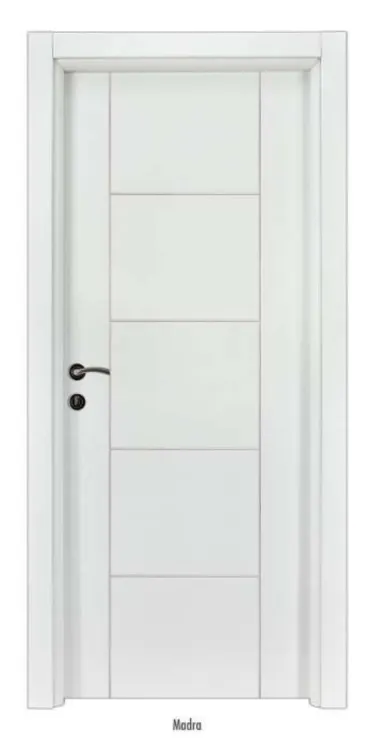 Madra White Lacquered Interior Door with Horizontal Panel Design (10cm)
