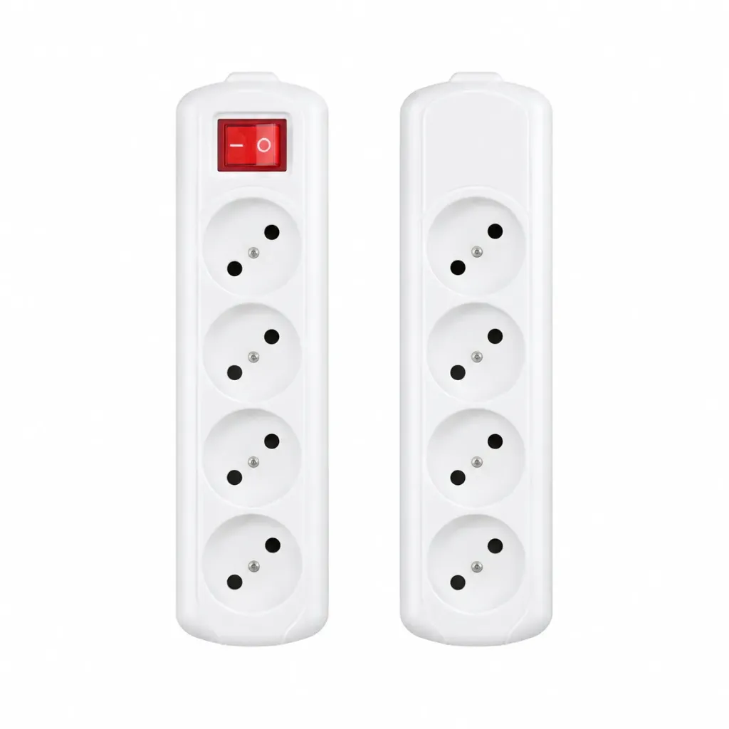 White 3 Gang Unearthed Socket Outlet