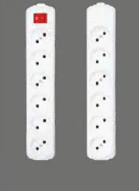 [9190100] White 6 Gang Unearthed Group Socket