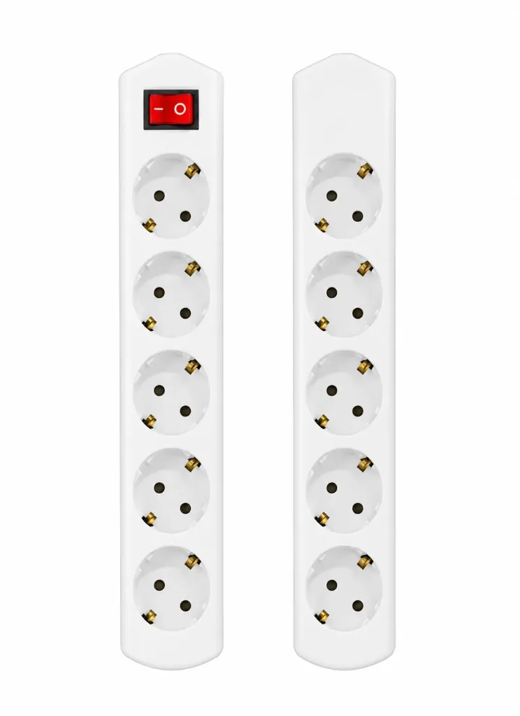 [9290205] 6 Gang Unearthed Socket with Switch and 5 m Cord