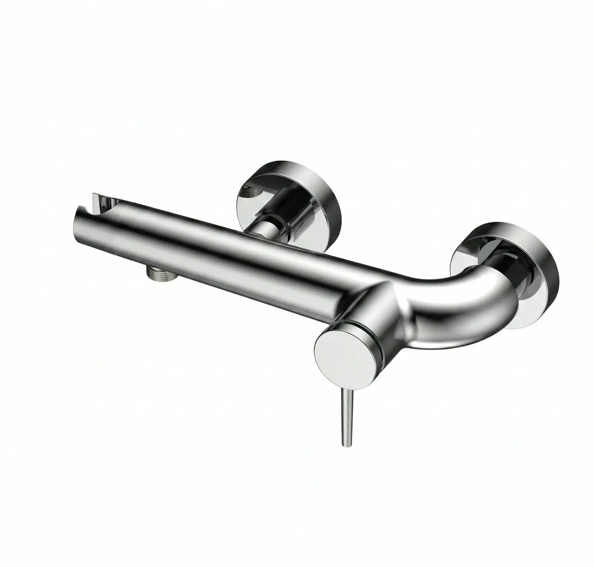 [MDB195-BN] Aduro Robinet de Douche Mural Aspect Argent Poli avec Levier Unique