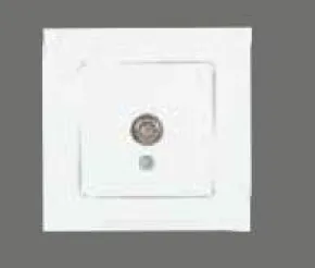 [93XX2105] Finite White Satellite Socket with Square Faceplate