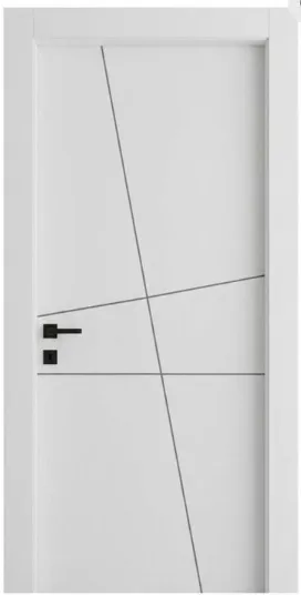 Satin Special Model White Door with Black Line Detail