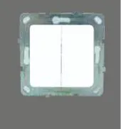 White Two Gang One Way Switch