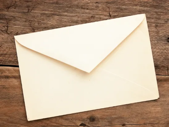 Invitation Letter with Cream Envelope