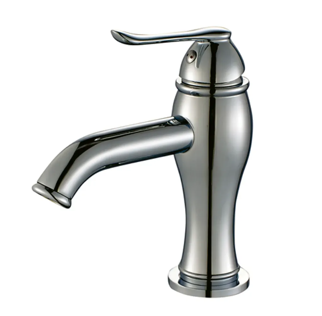 Tauro Chrome-Look Single-Handle Curved Spout Wash Basin Faucet