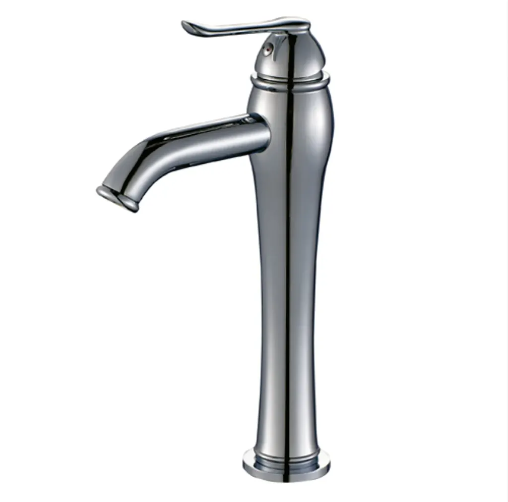 [MSL150] Tauro Chrome-Look Tall Countertop Wash Basin Faucet with Single Lever