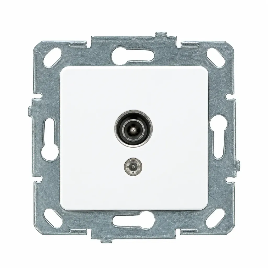 [00XX2104] Finite White Female TV Antenna Socket
