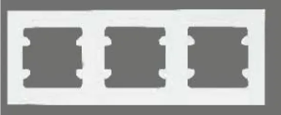 [93XX3] White Triple Horizontal Electrical Frame