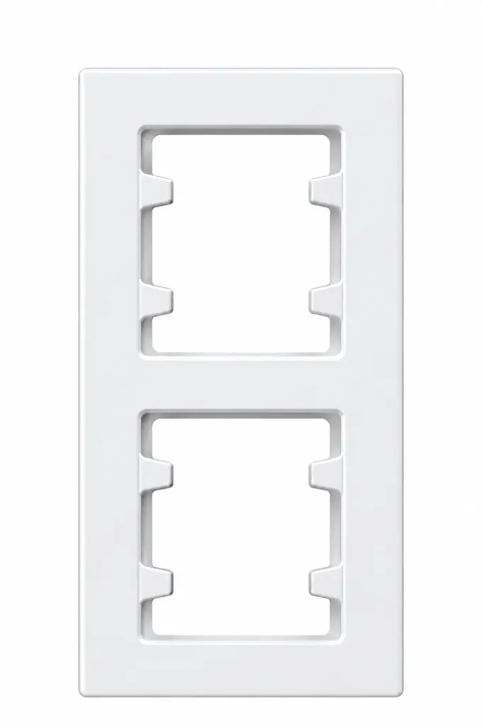 [93XX2D] Cadre électrique vertical double blanc avec deux ouvertures