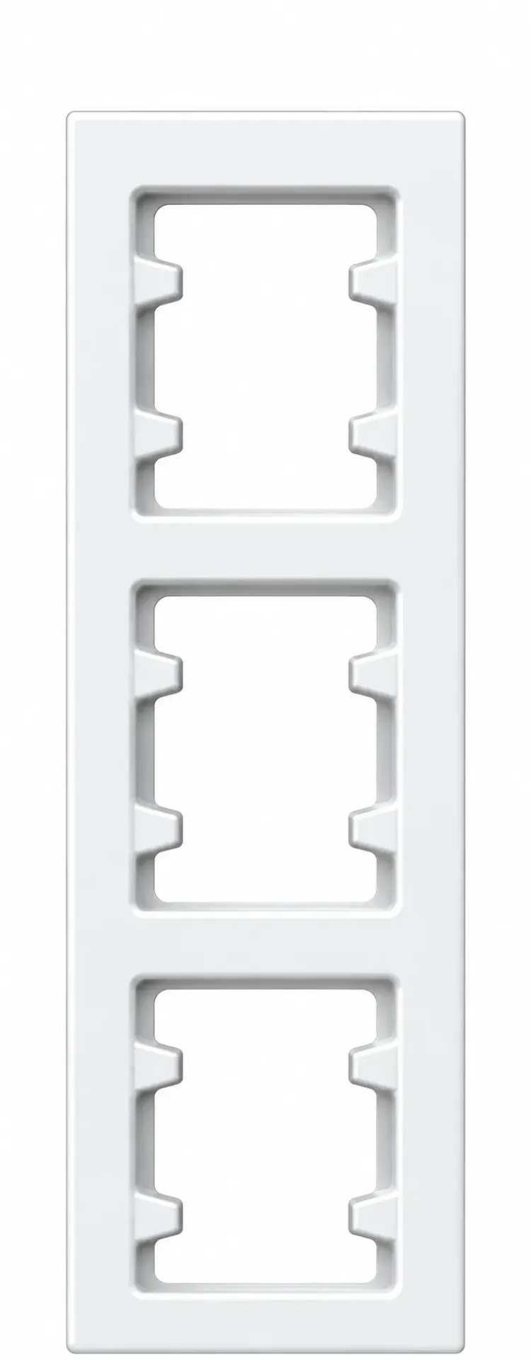[93XX3D] White Triple Vertical Electrical Frame