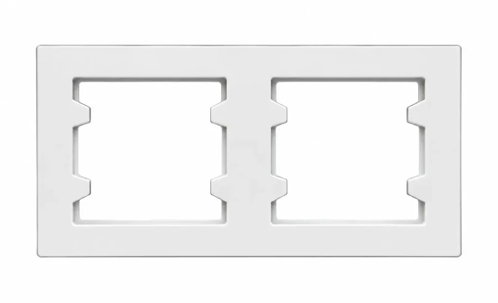 [94XX2] Cadre électrique double horizontal blanc