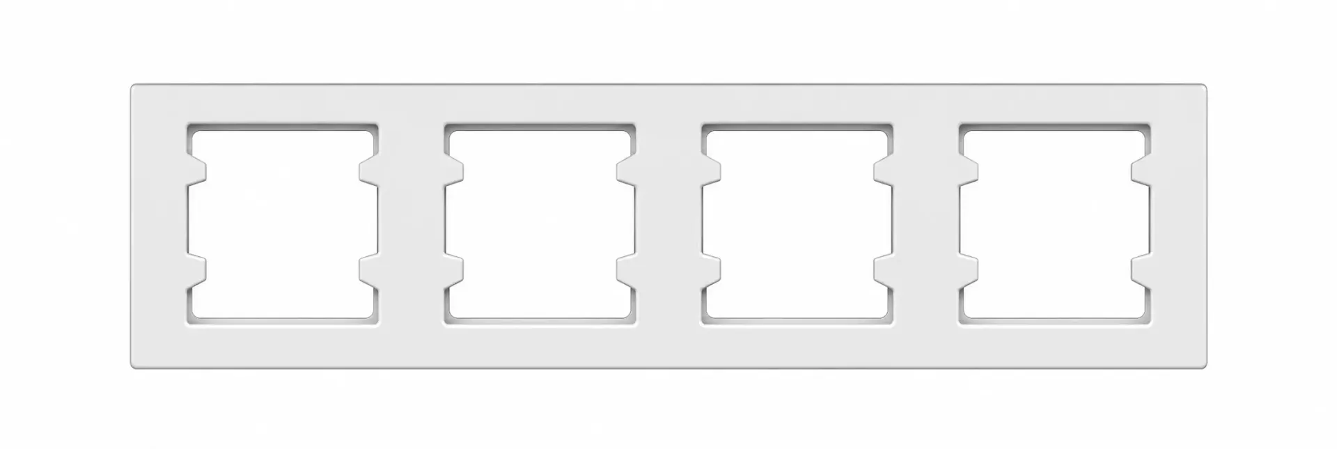 [94XX4] Cadre électrique horizontal Quartet blanc à 4 ouvertures