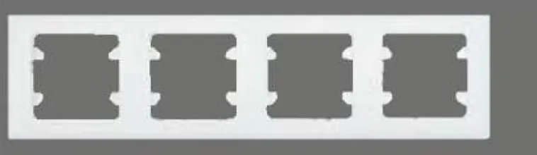 [94XX4] Cadre électrique horizontal Quartet blanc à 4 ouvertures