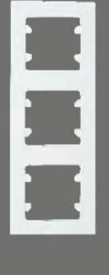 [94XX3D] White Triple Vertical Electrical Frame