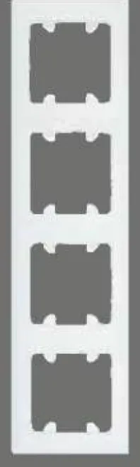 [94XX4D] Quartet White Vertical Four-Opening Electrical Frame