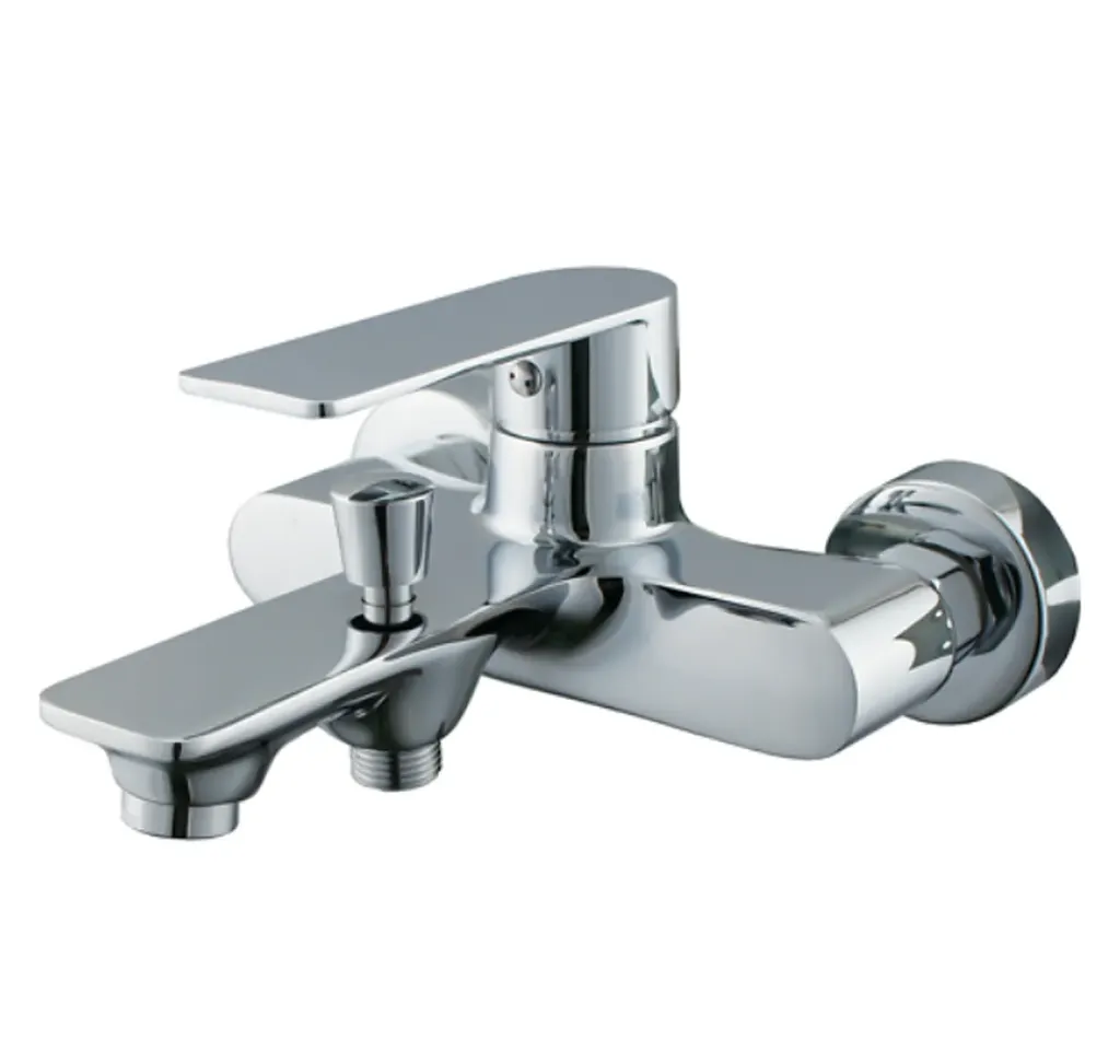 Provido Chrome-Look Wall-Mounted Single-Handle Bathroom Mixer Faucet