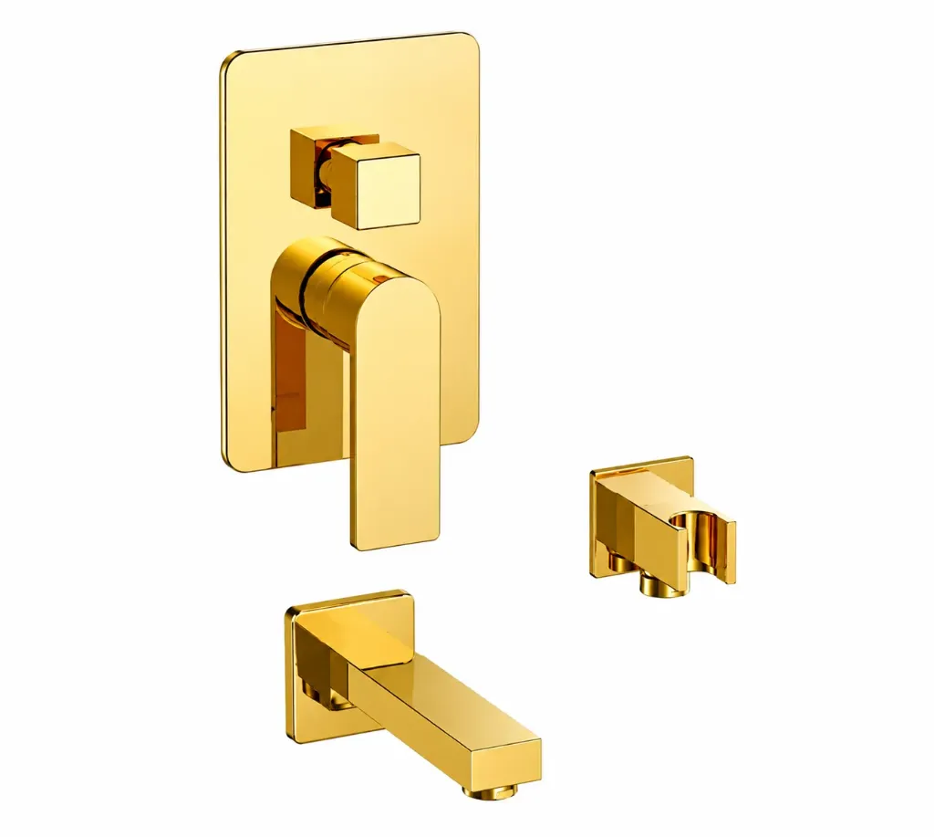 [MCA155-A] Provido Gold Concealed Bathroom Armature with 3-Way Diverter and Shower Outlet