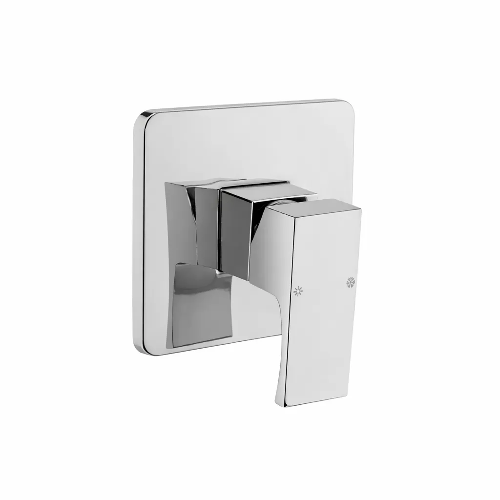 [MAD105] Fuego Robinetterie de Douche Encadrée Aspect Chrome avec Poignée Monocommande