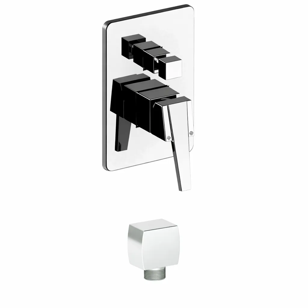 [MKB85] Robinet de cabine de douche encastré Ritmo aspect chrome avec levier unique