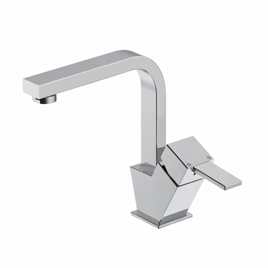 [MTL85-C] Robinet monobloc pour lavabo Ritmo aspect chrome à bec haut avec levier unique