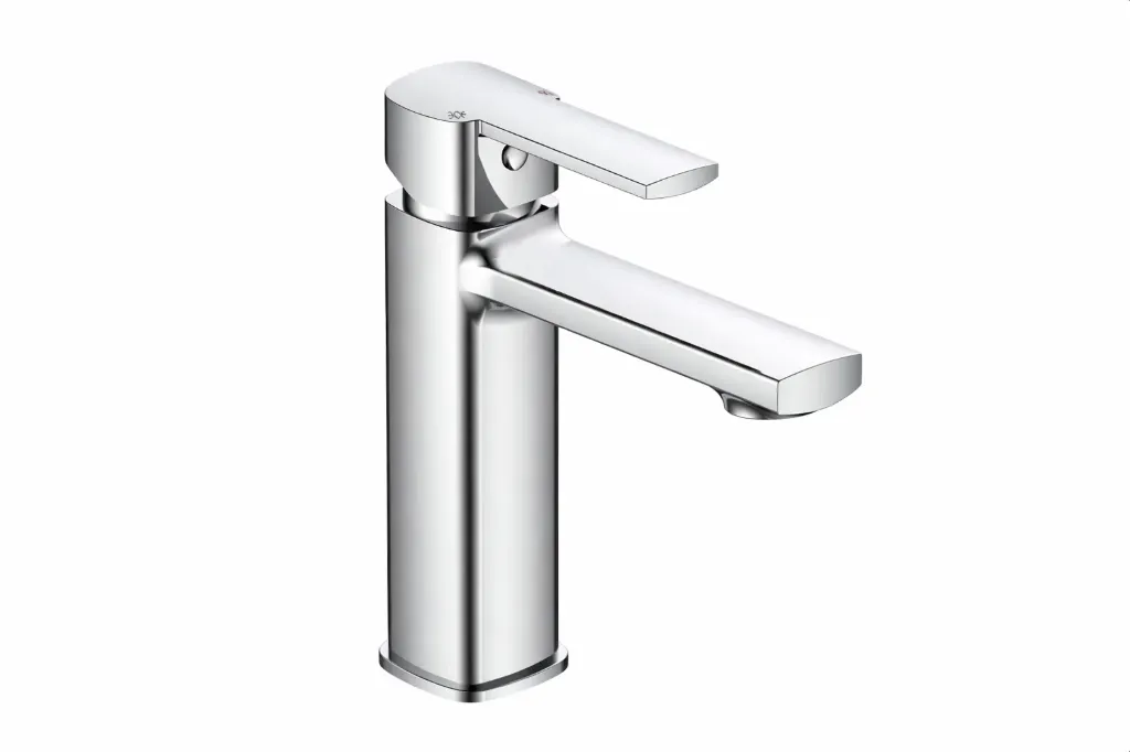 [MLB160] Pedra Chrome-Look Single Lever Wash Basin Faucet with Flat Spout