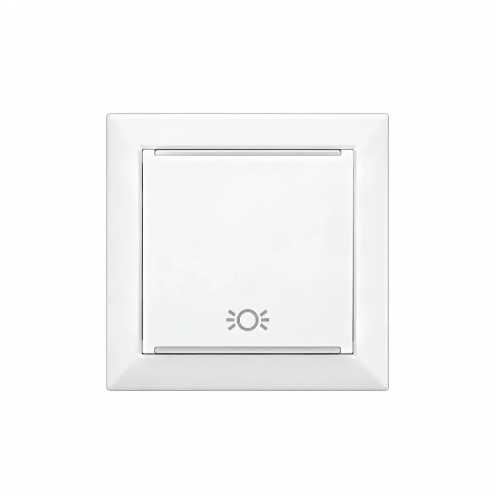 [95XX1107] White Square Bell Switch with Push Button
